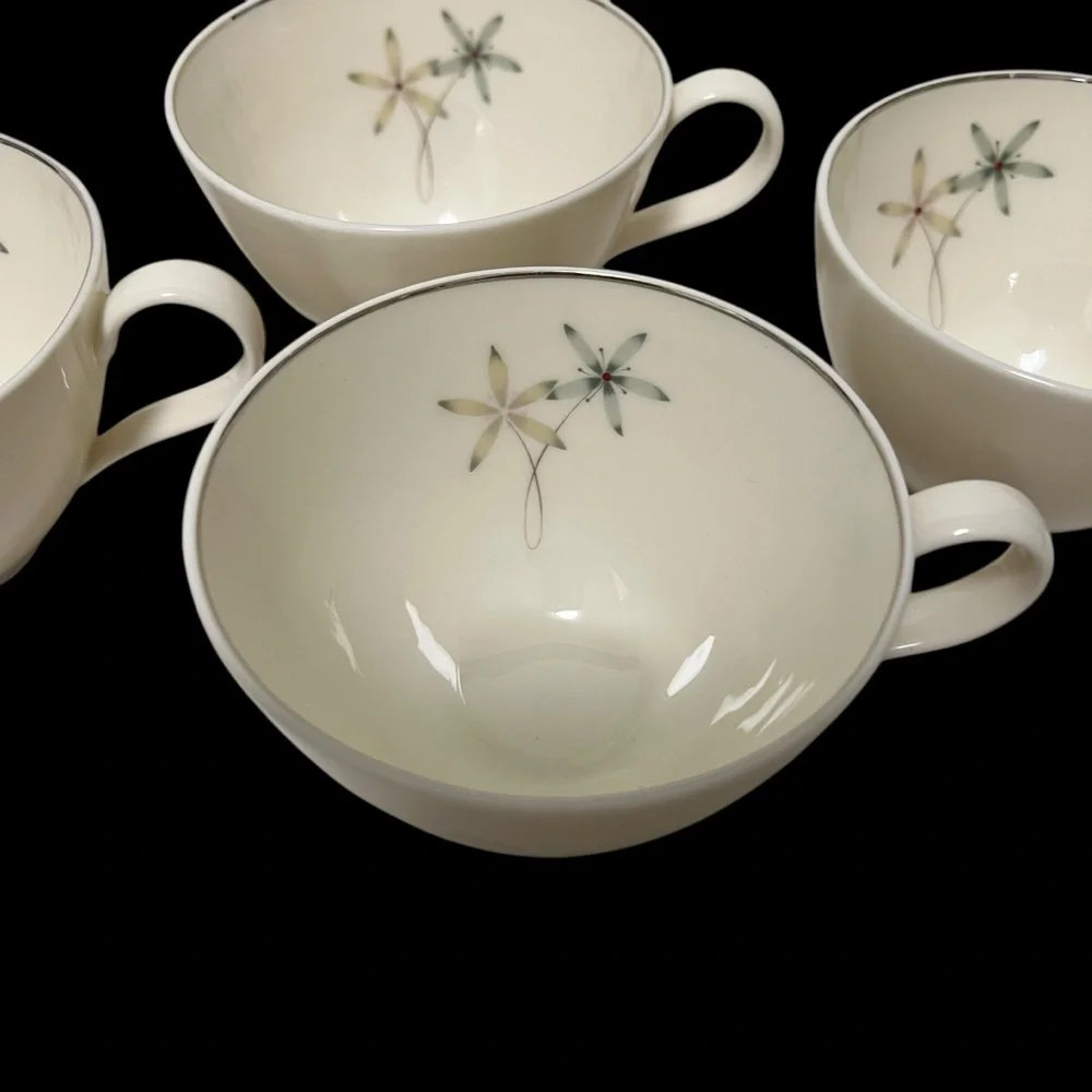 Constellation Castleton Fine China Teacups Mid-Century Modern Atomic